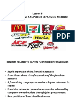 Lesson 6 Franchising As A Superior Expansion Method