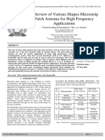 A Review of Various Shapes Microstrip Patch Antenna For High Frequency Applications