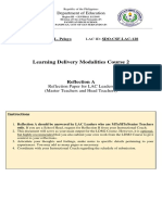 Learning Delivery Modalities Course 2: Department of Education