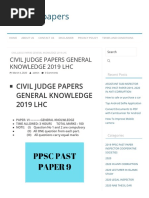 CIVIL JUDGE PAPERS GENERAL KNOWLEDGE 2019 LHC - PPscpastpapers