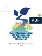 Plan Plurinacional de EducaciÓn en Derechos Humanos 2012