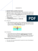 Buoyant Force & Centre of Buoyancy