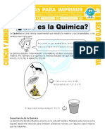 Ficha Que Es La Quimica para Sexto de Primaria