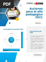 Acciones para El Año Pedagógico 2021