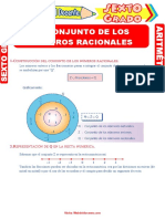 El Conjunto de Los Números Racionales para Sexto Grado de Primaria