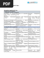 List of Occupations For E 7 Visa