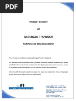 Detergent Powder: Project Report of