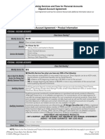 Personal Checking Accounts: Additional Banking Services and Fees For Personal Accounts Deposit Account Agreement