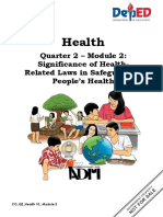 Health: Quarter 2 - Module 2: Significance of Health-Related Laws in Safeguarding People's Health