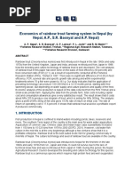 Economics of Rainbow Trout Farming System in Nepal