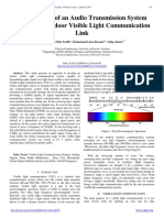 Development of An Audio Transmission System Through An Indoor Visible Light Communication Link