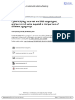 Cyberbullying, Internet and SNS Usage Types, and Perceived Social Support: A Comparison of Different Age Groups