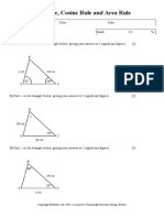 Sine Rule, Cosine Rule and Area Rule - 1