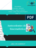 Antecedentes de La Bioestadistica