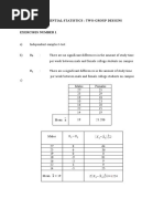 Chapter 9 Inferential Statistics: Two-Group Designs: X X X X