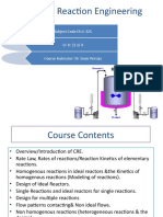 Chemical Reaction Engineering: Subject Code:Ch.E-325