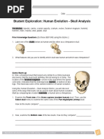 Human Evolution SE Skull Analysis Gizmo