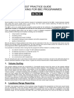 Best Practice Guide Sound Mixing For BBC Programmes: 1. Volume Surfing