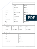 2018 School Competition Answer Key