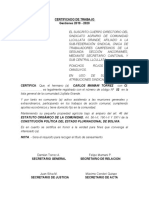 Certificado de Trabajo