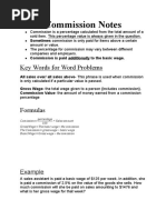 Commission Notes: Key Words For Word Problems