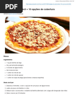 Pizzas - Coberturas