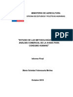 Informe Final Avena para Consumo Humano