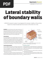 Lateral Stability of Boundary Walls