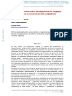 Llomparte - Representaciones Sobre La Adquisición Del Lenguaje Vigencia y Proyecciones Del Conductismo