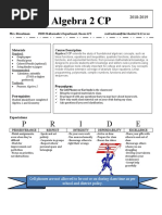 2018-2019 Algebra 2 Syllabus