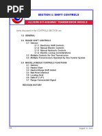 Section I: Shift Controls: Allison Off-Highway Transmission Models