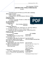 Week 1 Period 1. Starter Unit: Welcome Back!: Lesson 1. I. Aims