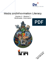 Media and LNF o Rmation Literacy: Quarter 2 - Module 7: Multimedia Information