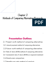 Methods of Comparing Alternative Proposals