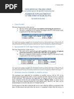 Towage Tariffs - Barcelona