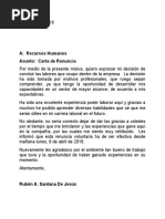 Carta de Renuncia