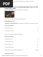 A Project Plan For A Commercial Dairy Farm of 100 Cows Dairy Herd - Vetsbd