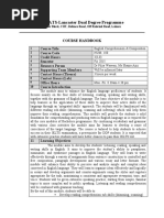 COMSATS-Lancaster Dual Degree Programme: Course Handbook