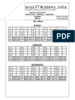 Sri Chaitanya IIT Academy., India.: Key Sheet