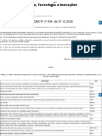 Portaria MCTI - ME 434 - 2020 - Anexos PADIS