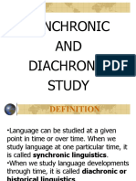 Synchronic AND Diachronic Study