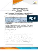 Guia de Actividades y Rúbrica de Evaluación Fase 1 - Identificar Elementos Del Sistema de Gestión de La Calidad