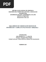 Tema 4 Medios de Difusion Masivos de Infirmacion y Conflictos PoliticoS Venezolanos