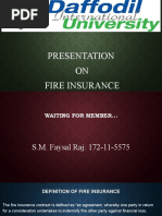 Presentation ON Fire Insurance