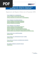 Reglamento Del Registro Publico de La Propiedad Queretaro