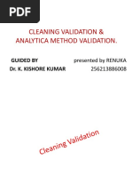 Cleaning Validation & Analytica Method Validation