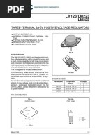 LM123/LM223 LM323: Three-Terminal 3A-5V Positive Voltage Regulators