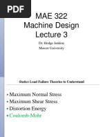 MAE 322 Machine Design: Dr. Hodge Jenkins Mercer University