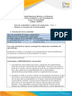 Guia de Actividades y Rúbrica de Evaluación - Unidad 1 - Fase 2 - Historia y Concepto de La Personalidad