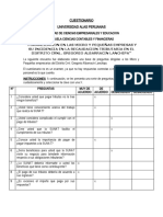 Cuestionario Formalizacion Recaudacion Tributaria